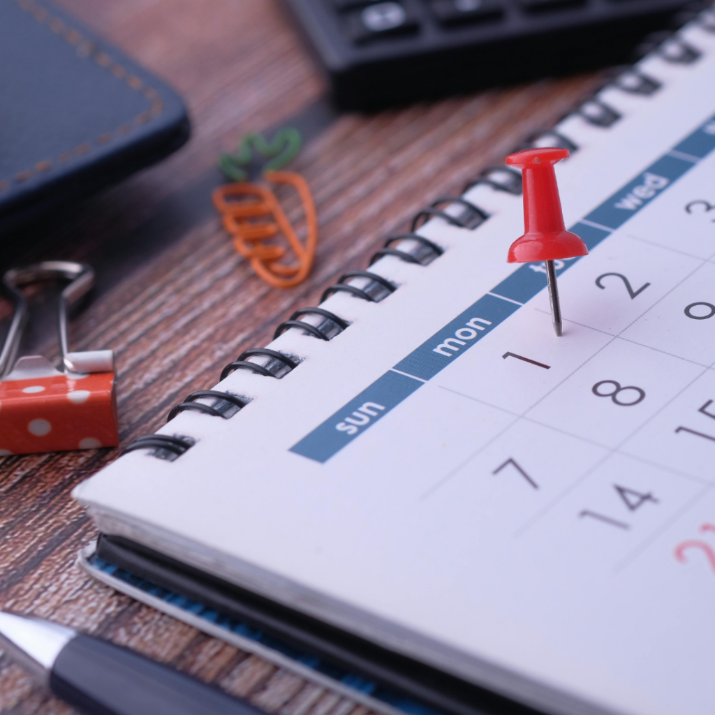 calendario prueba de acceso